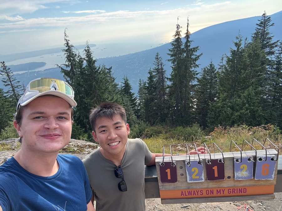 Friends at the top of the Grouse Grind