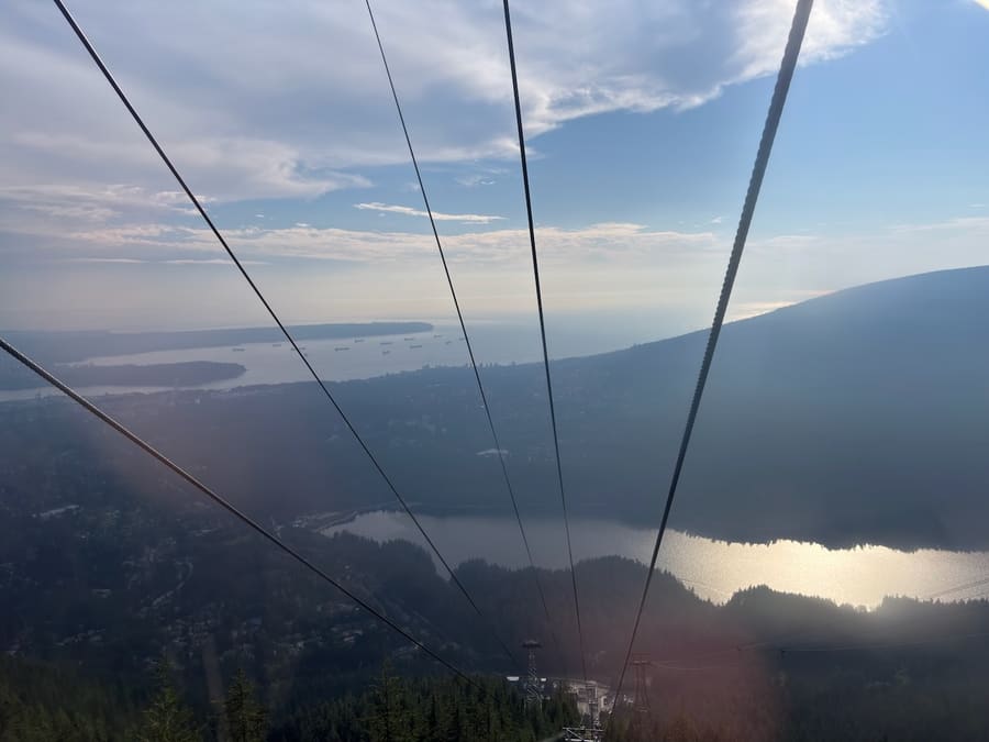 Gondola view over Vancouver and Burrard Inlet