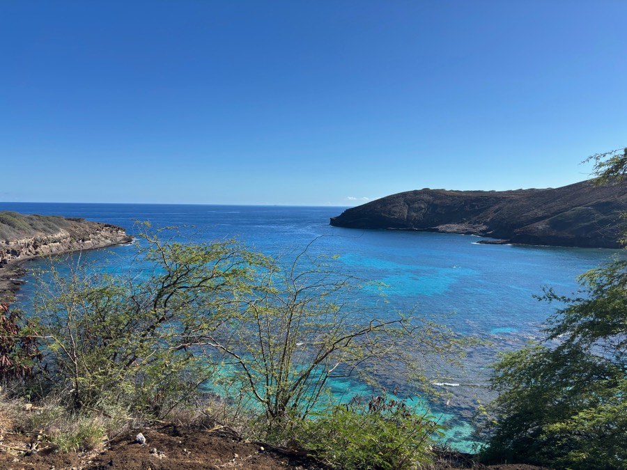Hanauma Bay's turquoise water on Oʻahu