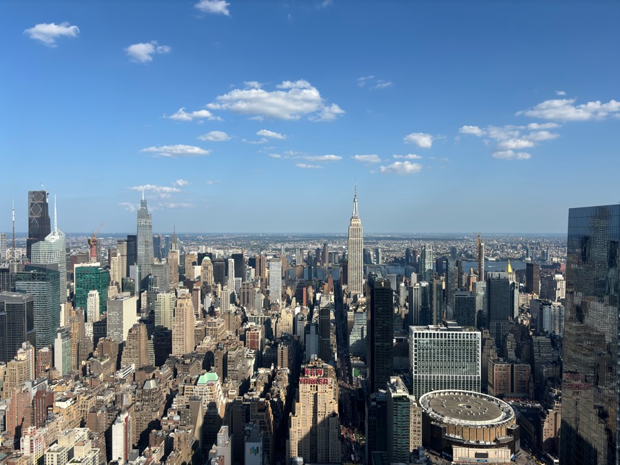 Midtown Manhattan skyline from above