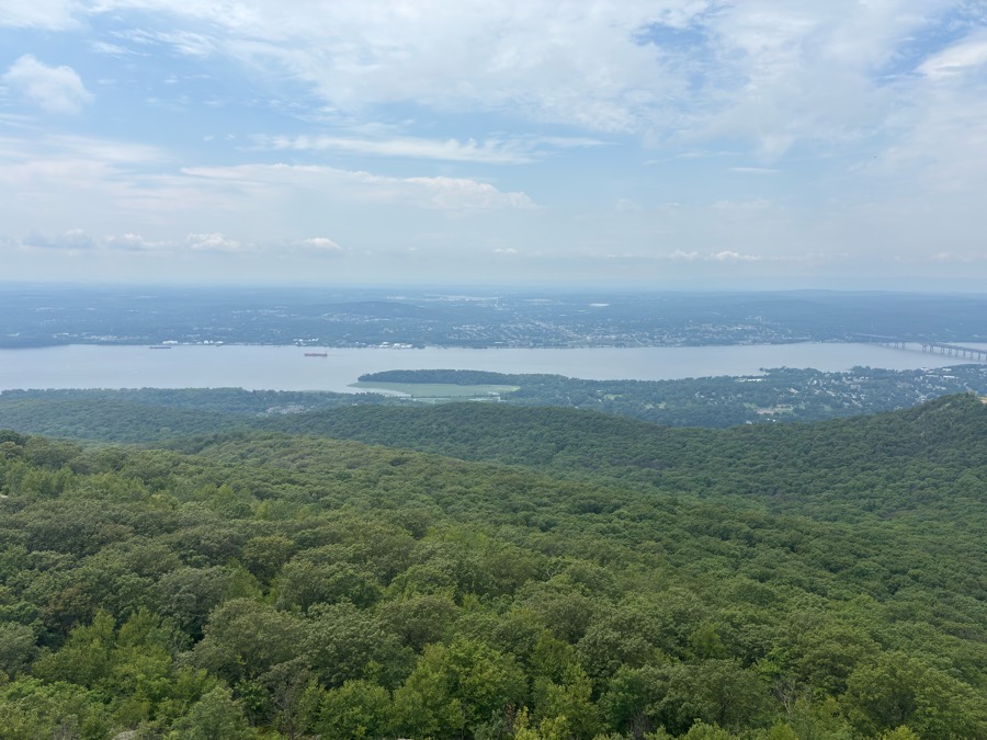 Summer view over the Hudson River and valley